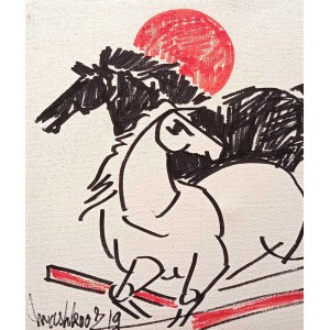 Mashkoor Raza, 10 x 12 Inch, Marker On Canvas, Abstract Painting, AC-MR-743